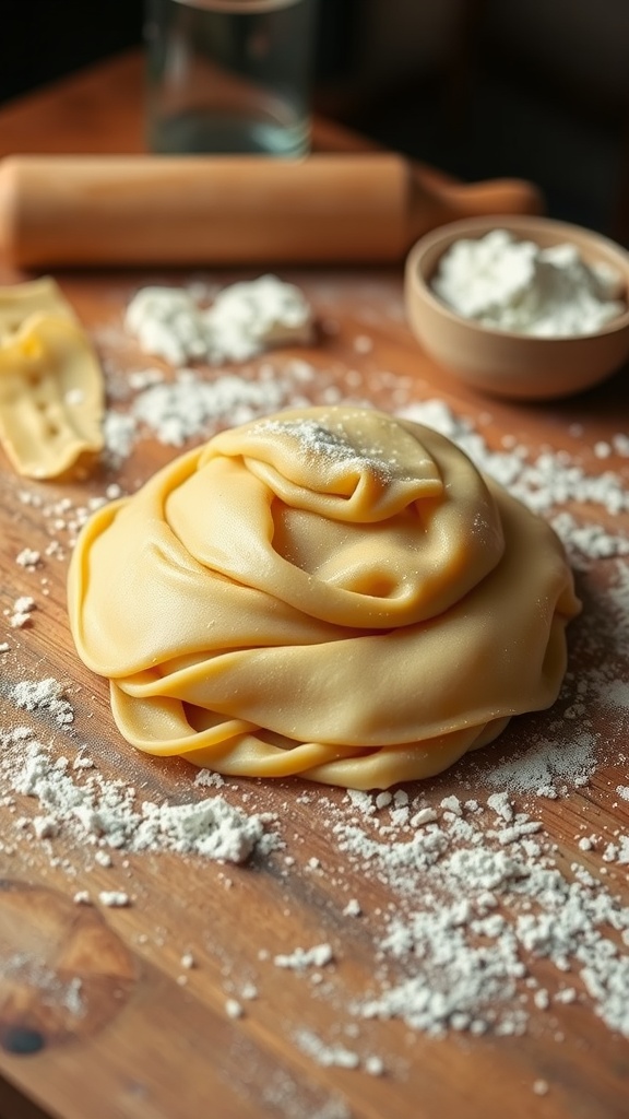 Image showcasing Homemade Fresh Pasta Dough Recipe for 4 Servings